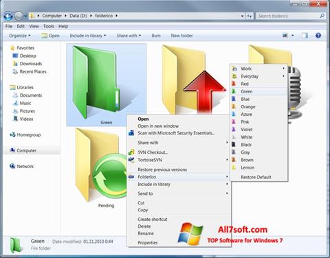 Screenshot FolderIco Windows 7