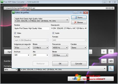 Screenshot Free MP4 Video Converter Windows 7