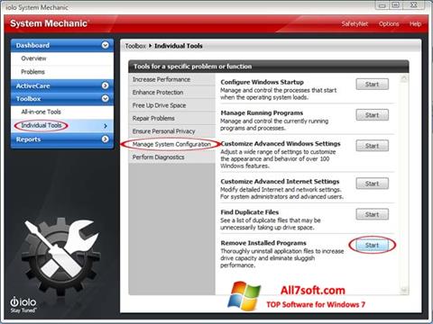 Screenshot System Mechanic Windows 7