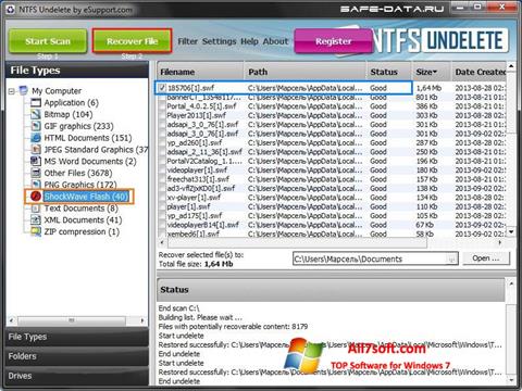 Screenshot NTFS Undelete Windows 7