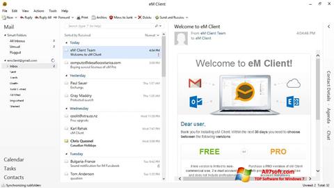 Screenshot eM Client Windows 7
