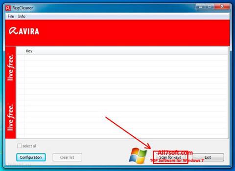 Screenshot Avira Registry Cleaner Windows 7