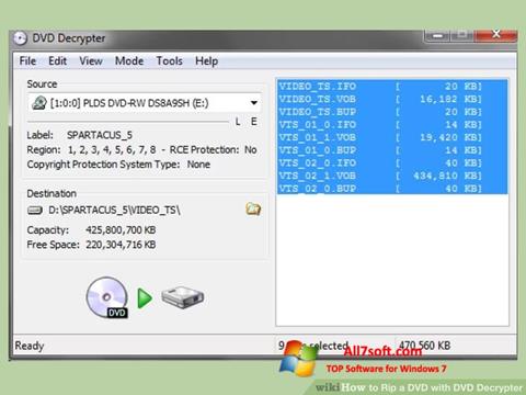 Screenshot DVD Decrypter Windows 7