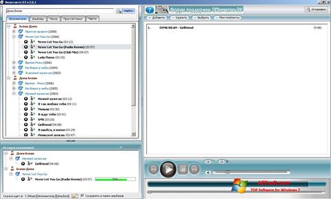 Screenshot VKontakte DJ Windows 7