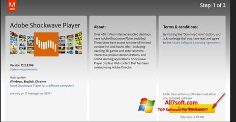 Screenshot Adobe Shockwave Player Windows 7