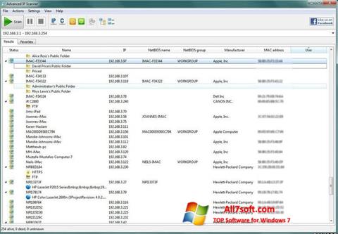 Screenshot Advanced IP Scanner Windows 7