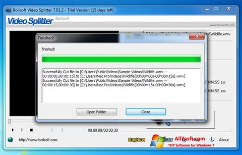 Screenshot Boilsoft Video Splitter Windows 7