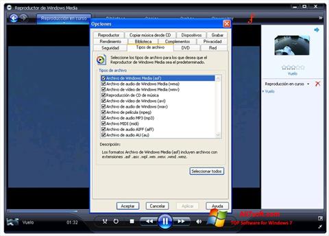 Screenshot Windows Media Player Windows 7
