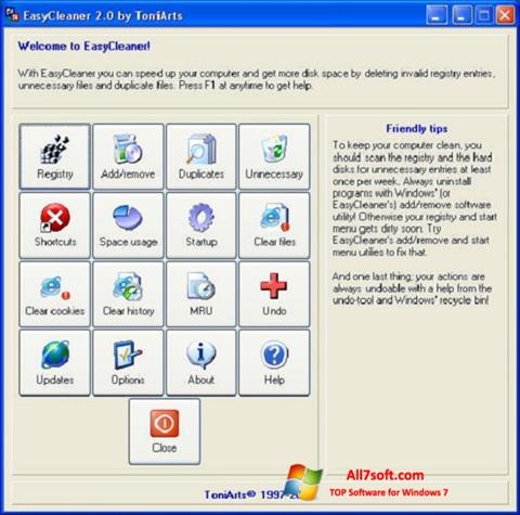 Screenshot EasyCleaner Windows 7