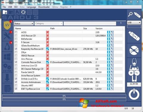 Screenshot SARDU Windows 7
