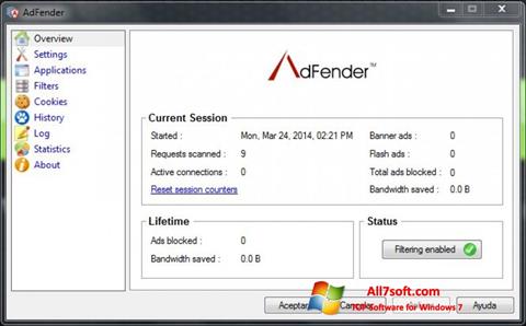 Screenshot AdFender Windows 7