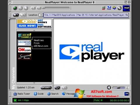 Screenshot RealPlayer Windows 7