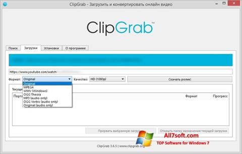 Screenshot ClipGrab Windows 7