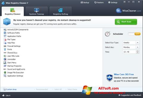 Screenshot Wise Registry Cleaner Windows 7