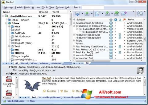 Screenshot The Bat! Windows 7