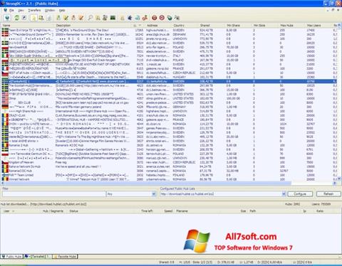 Screenshot StrongDC++ Windows 7