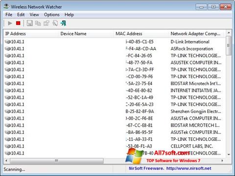 Screenshot Wireless Network Watcher Windows 7