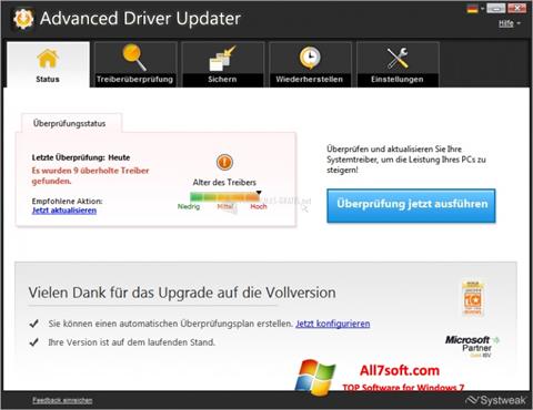 Screenshot Advanced Driver Updater Windows 7