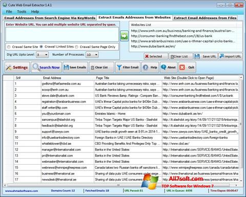 Screenshot eMail Extractor Windows 7