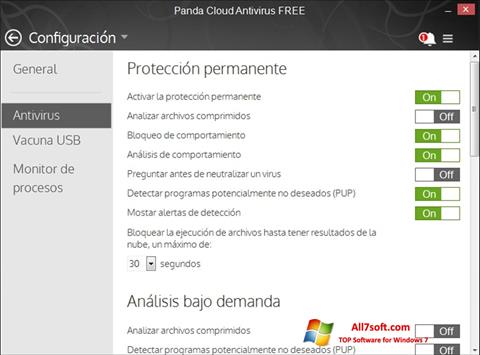 Screenshot Panda Cloud Windows 7