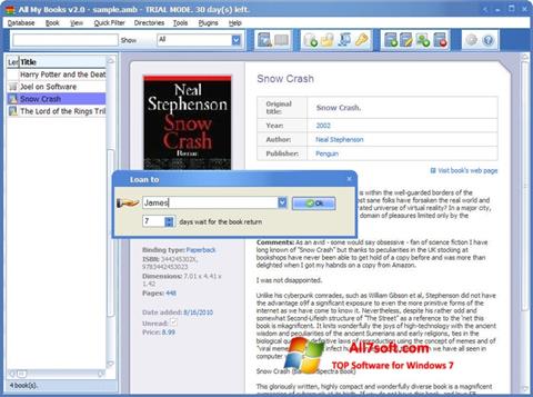 Screenshot All My Books Windows 7