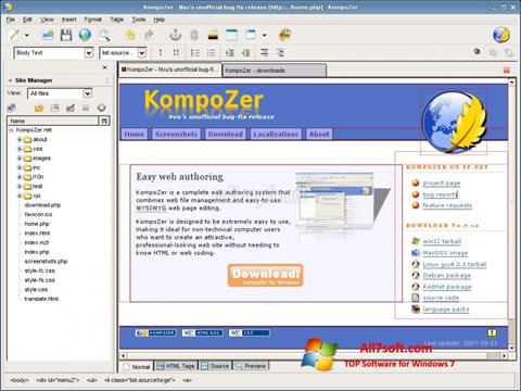 Screenshot KompoZer Windows 7