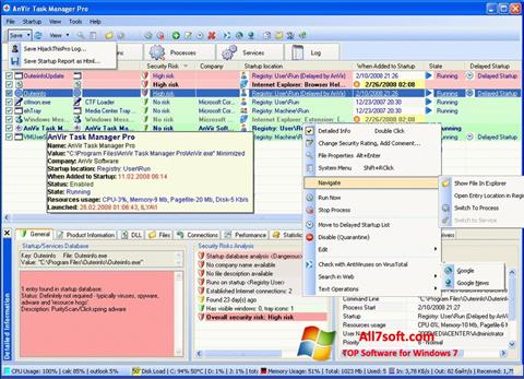Screenshot AnVir Task Manager Windows 7