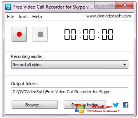 Screenshot Free Video Call Recorder for Skype Windows 7