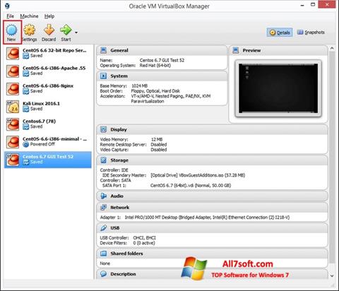 Screenshot VirtualBox Windows 7