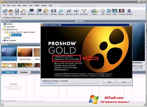 Screenshot ProShow Gold Windows 7