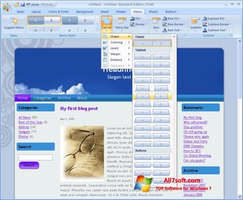 Screenshot Artisteer Windows 7
