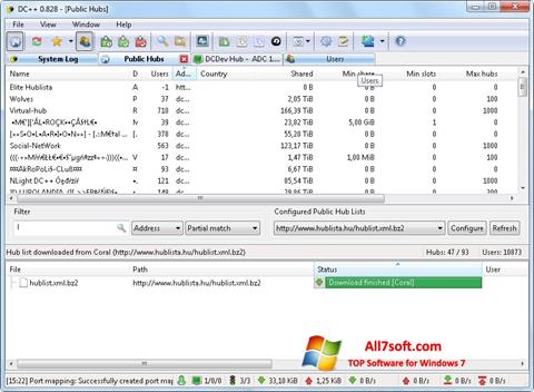 Screenshot DC++ Windows 7