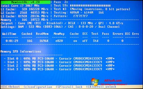 Screenshot MemTest Windows 7