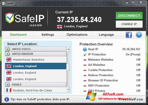 Screenshot SafeIP Windows 7