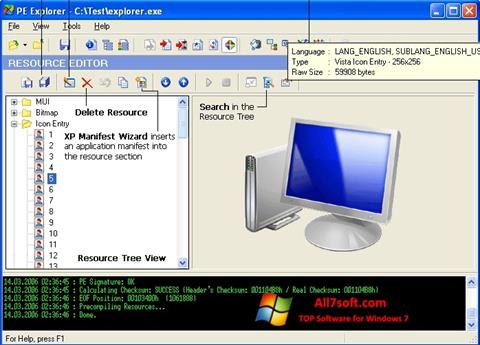 Screenshot PE Explorer Windows 7