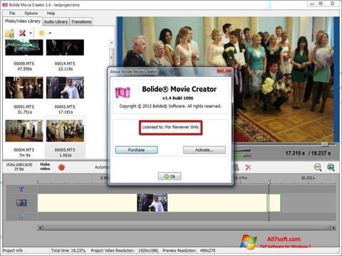 Screenshot Bolide Movie Creator Windows 7