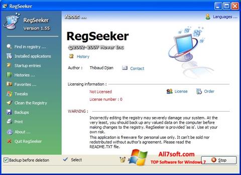 Screenshot RegSeeker Windows 7