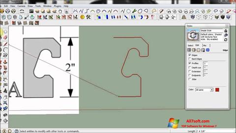 Screenshot SketchUp Windows 7