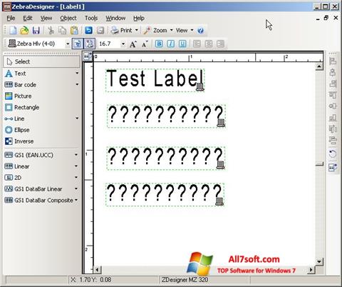 Screenshot Zebra Designer Windows 7