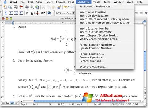 Screenshot MathType Windows 7