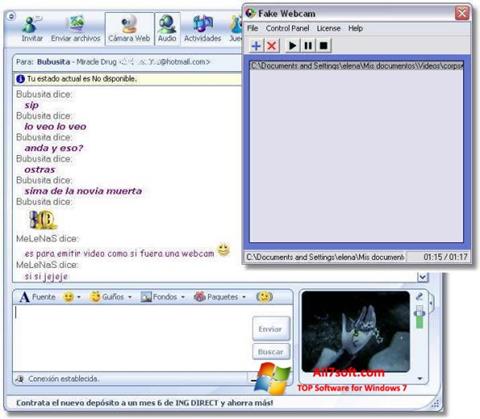 Screenshot Fake Webcam Windows 7