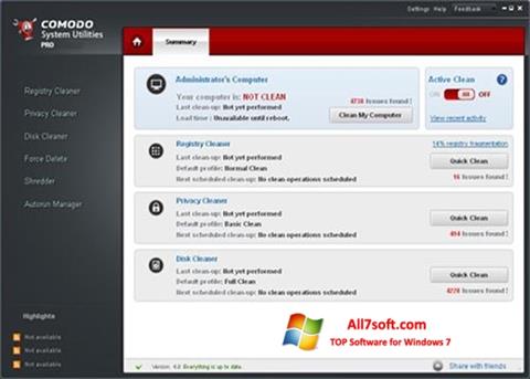 Screenshot Comodo System Utilities Windows 7