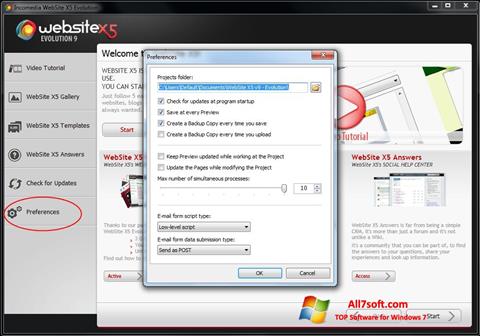Screenshot WebSite X5 Windows 7