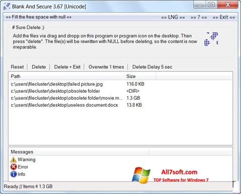 Screenshot Blank And Secure Windows 7